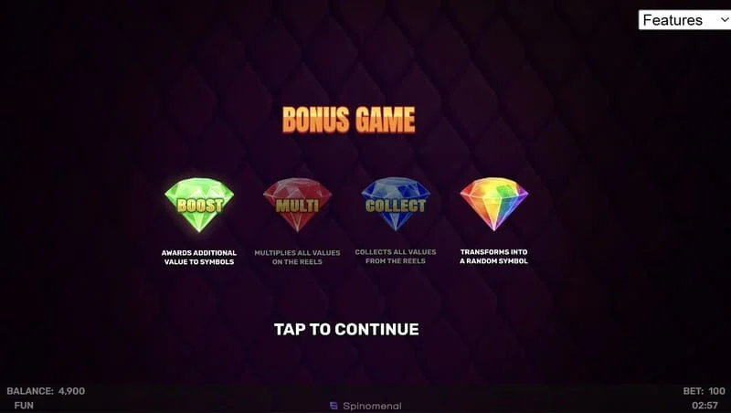 3 Sparking Crowns bonusspil